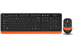 A4tech set bezdrátové klávesnice a myši, černá/oranžová