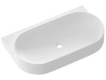 RAVAK - Yard Umyvadlo, 81x50 cm, bez přepadu, bez otvoru pro baterii, matná bílá XJX0E080000