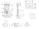 GEBERIT - Duofix Set předstěnové instalace, klozetu Oudee Vortex a sedátka softclose, tlačítko Sigma20, bílá/chrom SANI11CA3174B