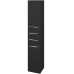 Dřevojas - Vysoká skříň s košem na prádlo DOS SVD2Z2K 35 - N03 Graphite / Úchytka T04 / N03 Graphite / Levé 356606E