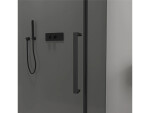 CERANO - Sprchové posuvné dveře Lantono L/P - 8 mm - Soft-Close - černá matná, grafitové sklo - 100x195 CER-8050BD7235