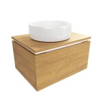 Koupelnová skříňka s krycí deskou SAT Feel 60x30x46 cm medový dub mat SATFEEL60DMD SATFEEL60DMD
