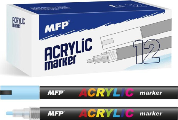 Akrylový popisovač 4 mm - modrý světlý
