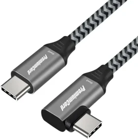 PremiumCord USB-C zahnutý černá / Datový kabel / USB 3.2 Gen 2x2 / 20 Gbit/s / 100 W / 2 m (ku31cu2)