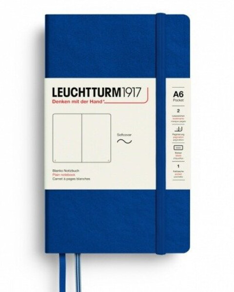 Zápisník Indigo, Softcover, Pocket A6, 123l, čistý