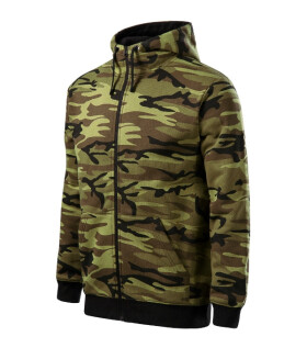 Camo Zipper mikina pánská camouflage green S