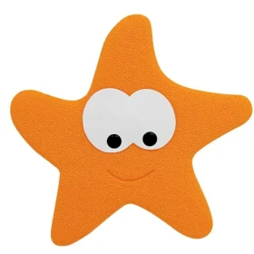 Spirella protiskluzové přísavky ve tvaru hvězdice oranžová / PVC / 5 ks (7610583113573)