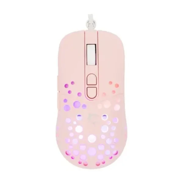 White Shark TRISTAN-2 růžová / herní myš / optická / 12800 DPI / 7 tlačítek / USB / RGB (TRISTAN-P-2)