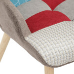 Křeslo ušák, vícebarevná, látka, AK-305B PW2