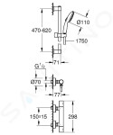 GROHE - Precision Get Sprchový set s termostatem, chrom 34856000