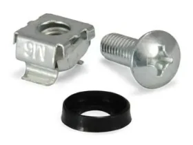 Equip M6 klecové matice a šrouby stříbrná / Montážní sada / 50 sad / šroub 16 mm (922493)