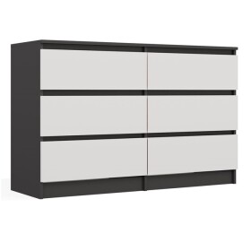 FRONTI Komoda MALWA M6 120 - antracit + bílá