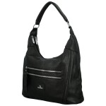 Módní dámská koženková kabelka na rameno Coveri Luiza, černá