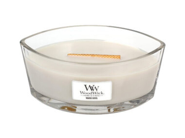 WoodWick Warm Wool Elipsa 453.6g - svíčka loď / doba hoření: až 40 h (5038581057170)