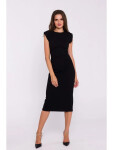 Midi šaty bez rukávů S382 černé - Stylove XL