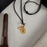 ELENYS Relic Cord – pozlacený náhrdelník 18K žluté zlato Délka: Nastavitelná / 82 cm max.