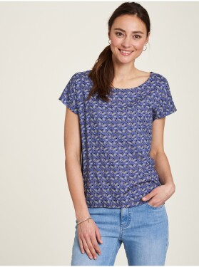 Fialové dámské vzorované tričko Tranquillo dámské