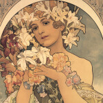 Nástěnný kalendář poznámkový 2027 Notique Alfons Mucha, 30 x 30 cm