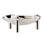 Stoff Nagel Designová miska se svícny STOFF Nagel Chrome, stříbrná barva, kov
