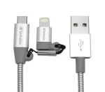 Verbatim 48869 Datový kabel Lightning/MicroUSB/USB-A 1m stříbrná (48869)