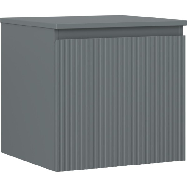 MEXEN/S - Rivel koupelnová skříňka pod umyvadlo 50 cm s deskou, 1 šuplík, reliéf , grafit mat 91A20-05047-1-BFC66