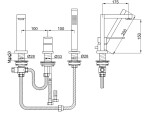 KOHLMAN - 3-otvorová vanová baterie s baterií QB241H