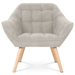 Křeslo, stříbrná látka, AK-321 SIL2