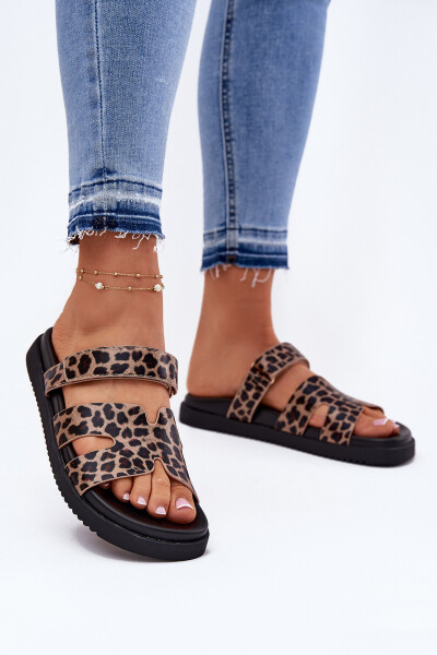 Dámské sandály na suchý zip Vinceza 17401 panterka 38