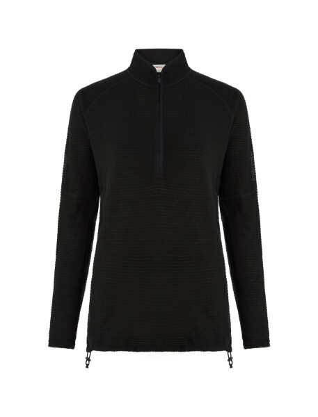 ICEBREAKER Wmns Merino 400 RealFleece Grid LS Half Zip, Black (vzorek) velikost: S