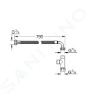 GROHE - Příslušenství Set sprchové hadice s T-spojkou 14074000