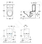 VILLEROY & BOCH - O.novo WC nádržka kombi, zadní/boční přívod, alpská bílá 7796G101