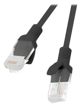 Lanberg CAT5e černá / Patch kabel / UTP / 0,25 m / RJ45-RJ45 / CCA / Fluke Passed (PCU5-10CC-0025-BK)