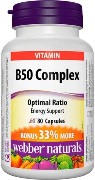 Webber naturals B50 Complex 80 tablet (04955)