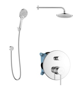 Kielle - Oudee Sprchový set s baterií pod omítku, pro 2 spotřebiče, s příslušenstvím EcoSpare a tělesem, chrom 20602SP100
