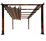Paragon Outdoor Florida hliníková pergola 350x350x235 cm tmavě hnědá