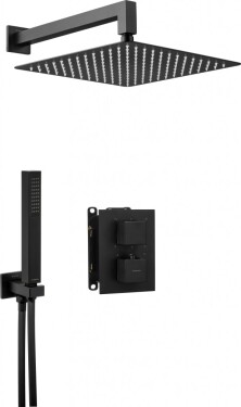 DEANTE - Therm černá - Sprchový set pod omítku, s termostatickou BOX BXYZNEAT