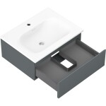 MEXEN/S - Orio koupelnová skříňka 60 cm s umyvadlem Vela, 1 šuplík, grafit mat/bílá mat 91A10-06023-1-BF66-W23M01