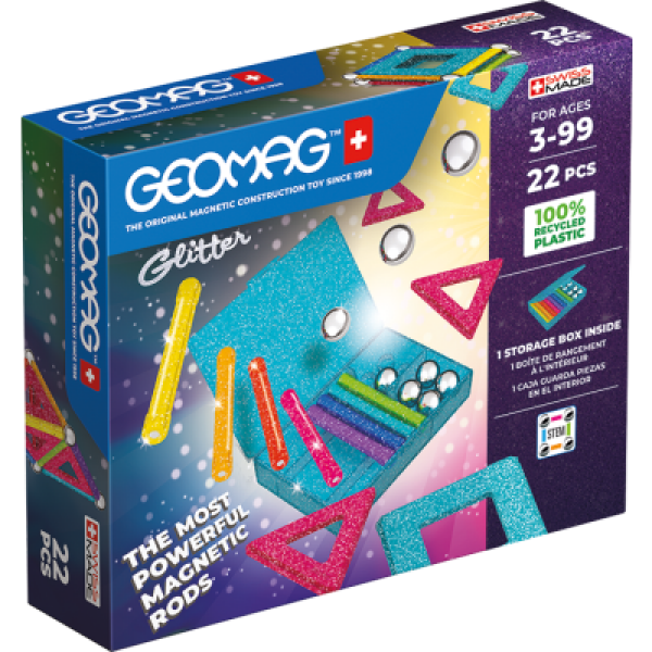 Geomag Glitter Recycled 22 dílků - Geomag