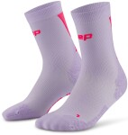 CEP dámské běžecké kompresní vysoké ponožky ULTRALIGHT 4.0 - lilac/pink Velikost: III (Vel. chodidla 37-40)