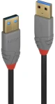 Lindy Anthra Line USB-A - USB-A 3 m černá / Kabel USB / USB 3.2 Gen 1 / 5 Gbit/s (36753)