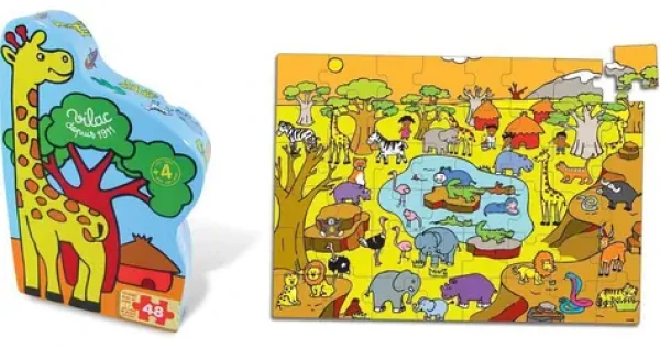 Vilac Dřevěné puzzle Savana