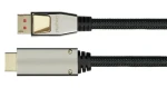 Python černá / Kabel DisplayPort - HDMI / DP 1.4 - HDMI 2.0 / 4K 60Hz / 1 m / pozlacené konektory (GC-M0216)
