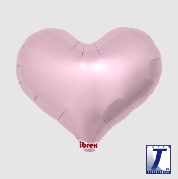Balónek srdce světle růžové metalické 45 cm Balónek srdce světle růžové metalické 45 cm