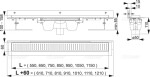 Alcadrain Podlahový žlab s okrajem pro perforovaný rošt a s nastavitelným límcem ke stěně, svislý odtok APZ1004-1150 APZ1004-1150