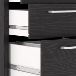 Knihovna se zásuvkami Prima 80400/154 černá struktura dřeva