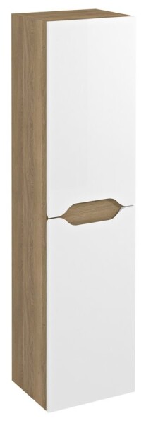 SAPHO - WAVE skříňka vysoká 35x140x30cm, levá/pravá, bílá/dub cuneo WA245-3025
