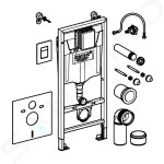 GROHE - Solido Předstěnový instalační set pro závěsné WC, ovládací tlačítko Even, chrom 39930000