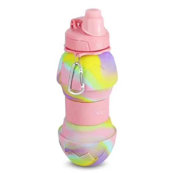 NILS Camp NC4102 700ml růžová / Skládací silikonová láhev (5908261682957)