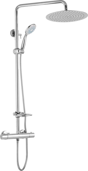 JB Sanitary Sprchový set s termostatickou baterií s dvěma vývody, průměr 20cm, s příslušenstvím ST 62 001 12 3