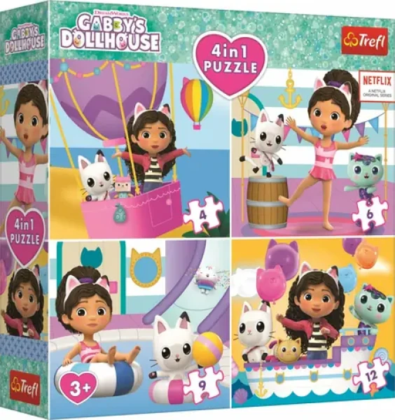 Trefl - Puzzle - Gábinin kouzelný domek 4v1